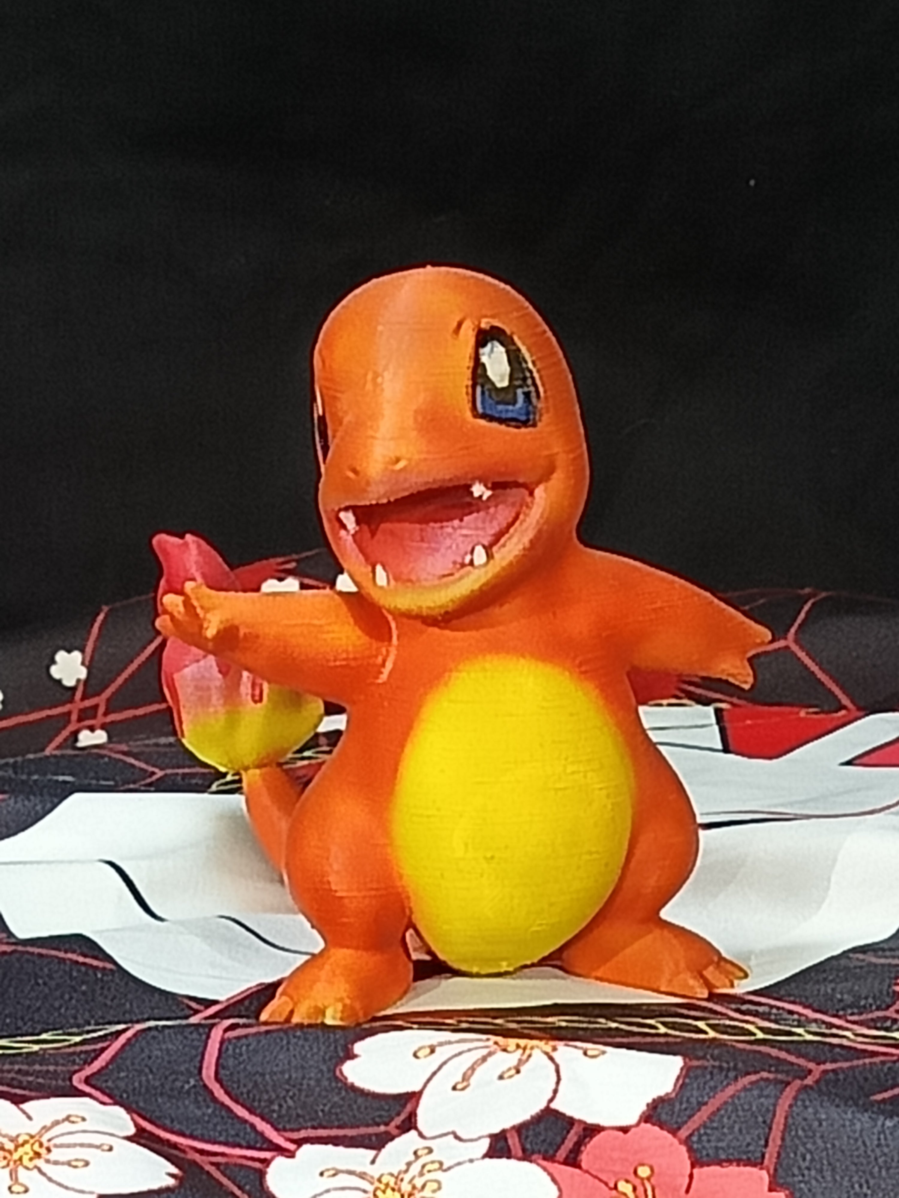 Figurine Salamèche Pokémon 11cm - Peinte à la Main - Collection Gaming