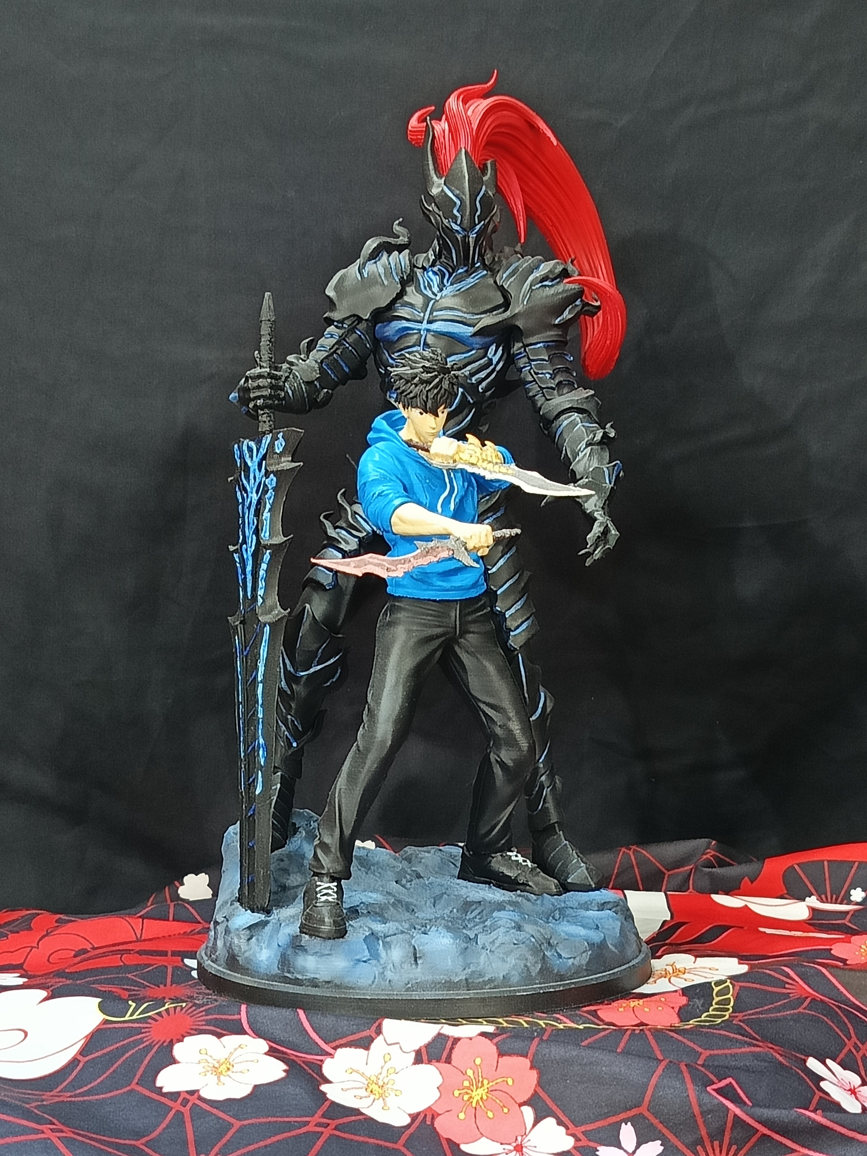 Figurine Igris et Sung Jin Woo Solo Leveling 34cm - Alliance Légendaire