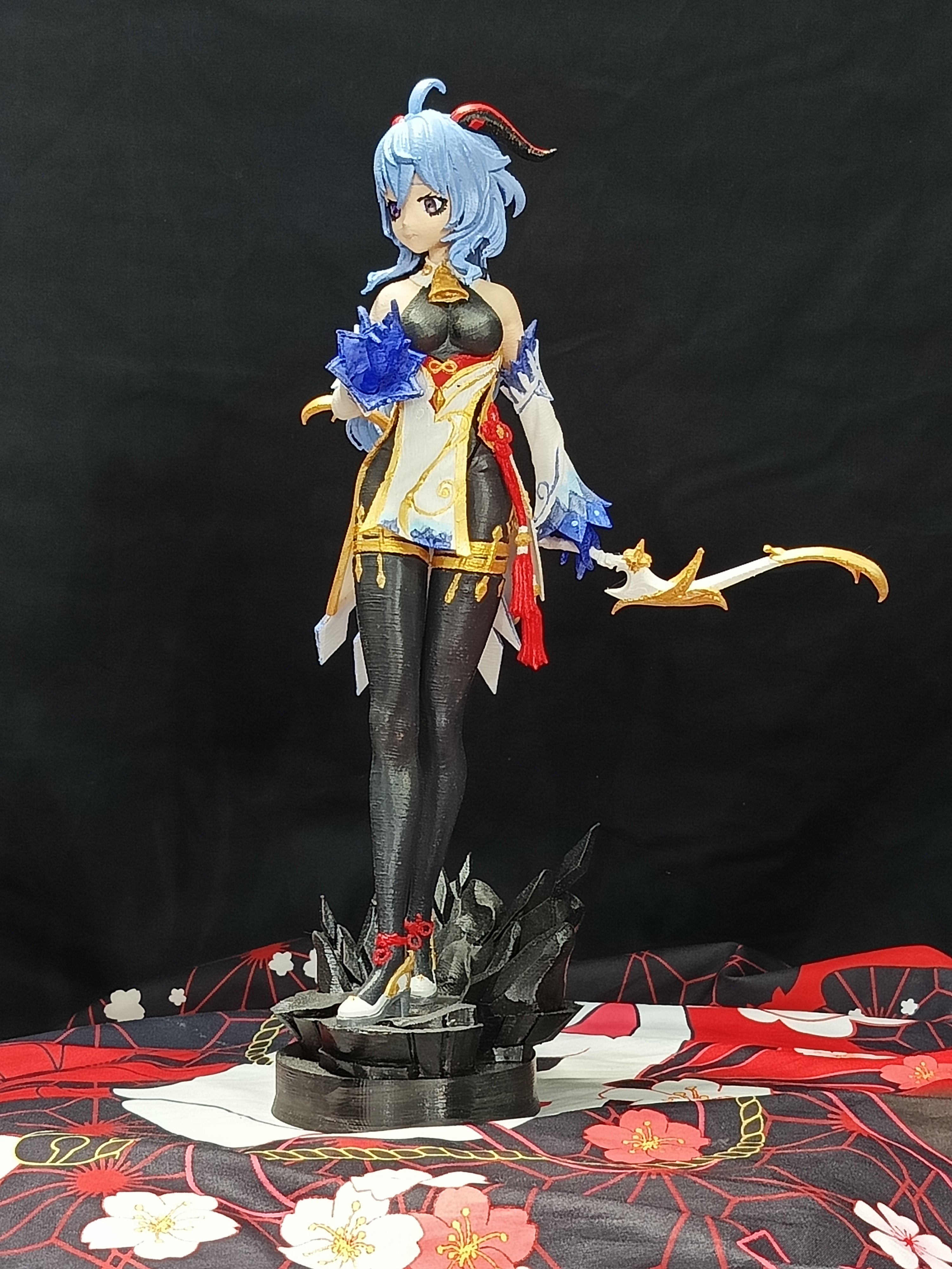 Figurine Ganyu Genshin Impact 30cm - Peinte à la Main - Collection Gaming