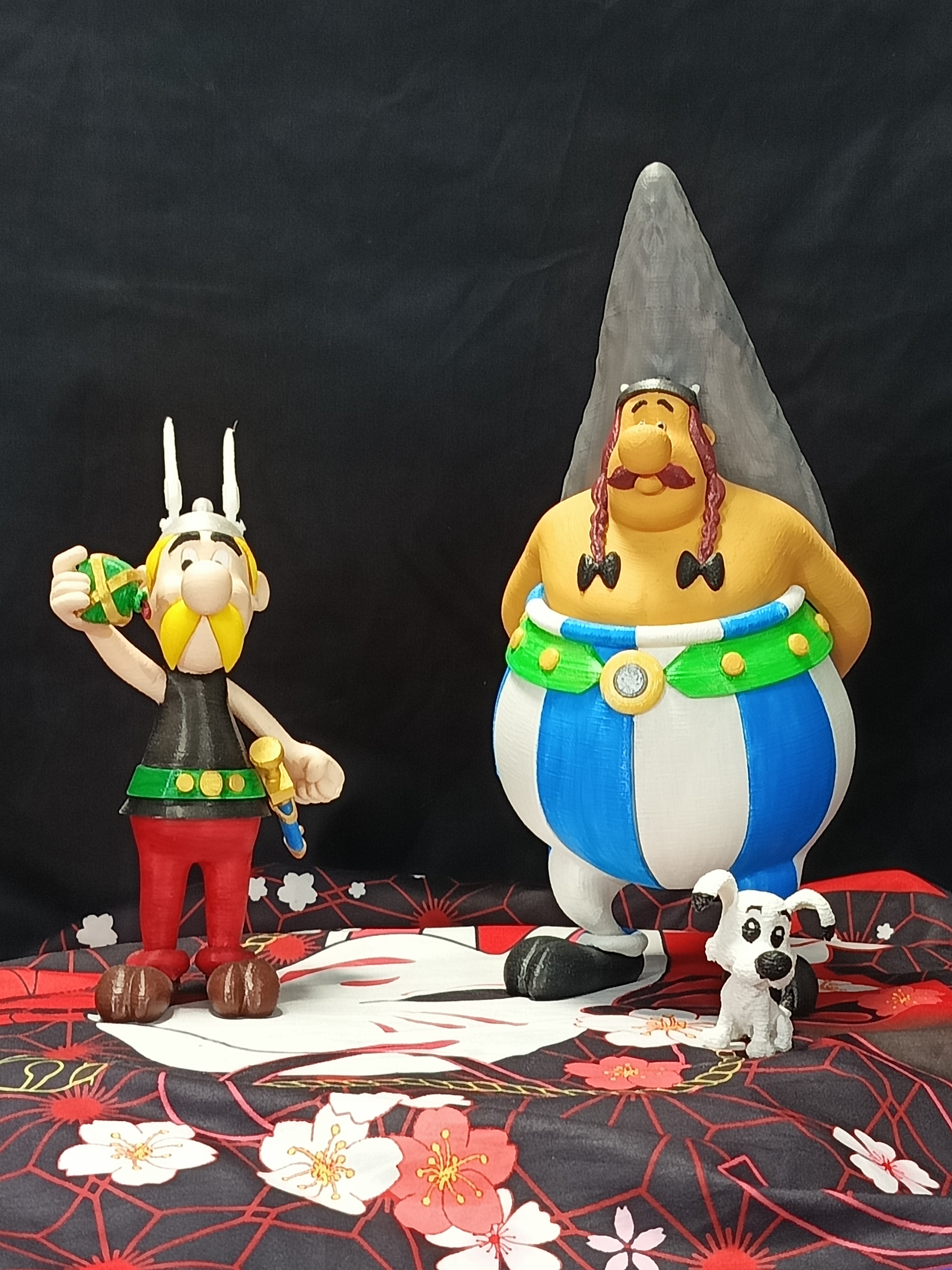 Figurines Astérix, Obélix & Idéfix - Trio Gaulois 18-26cm - Collection BD