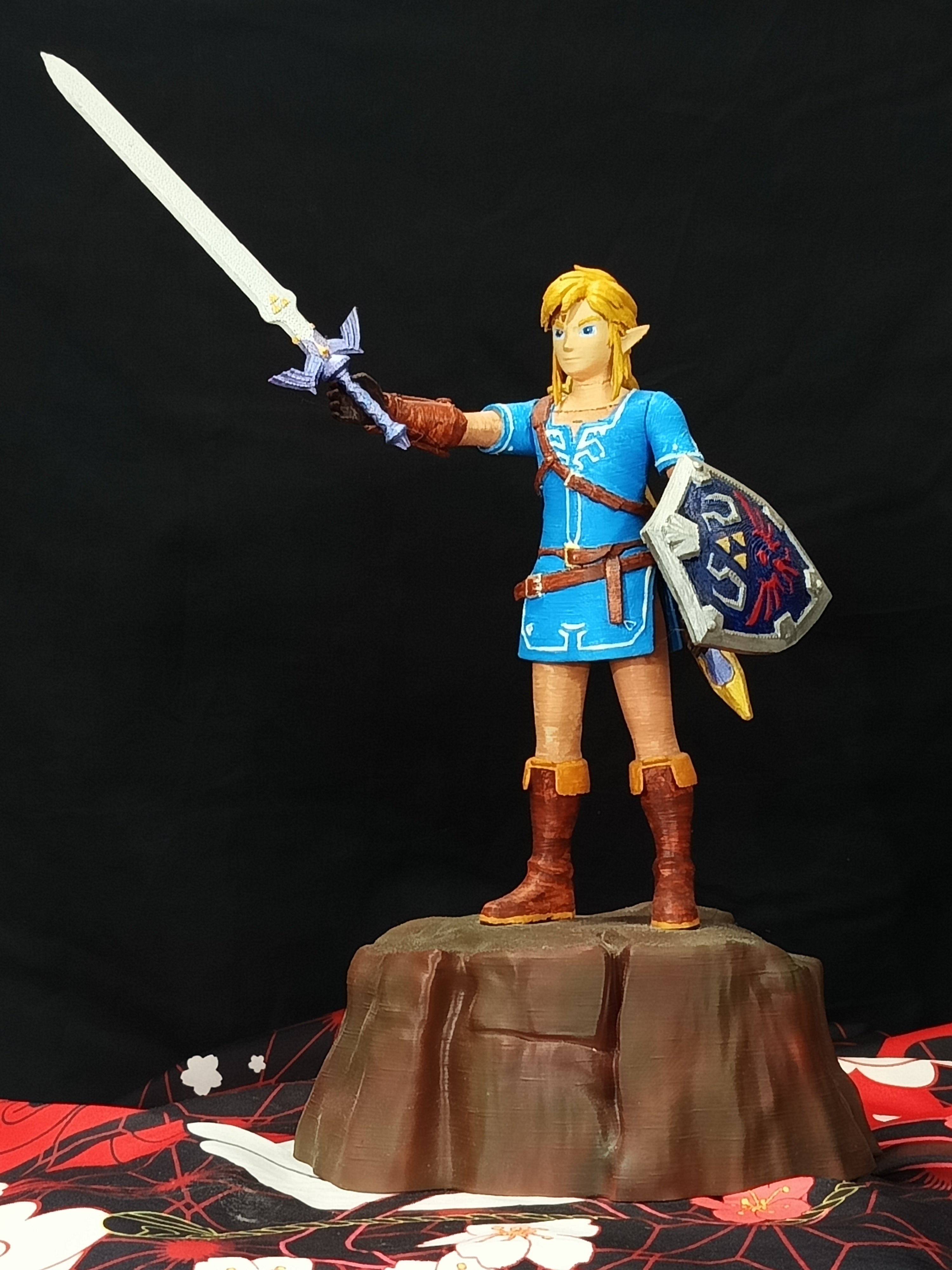 Figurine Link Zelda Breath of the Wild 22cm - Peinte à la Main - Gaming