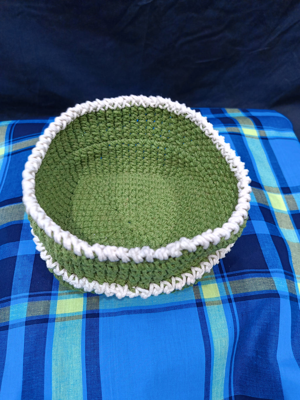 Panier Artisanal Crochet Coton Oeko-Tex - 16x16cm - Fait Main France