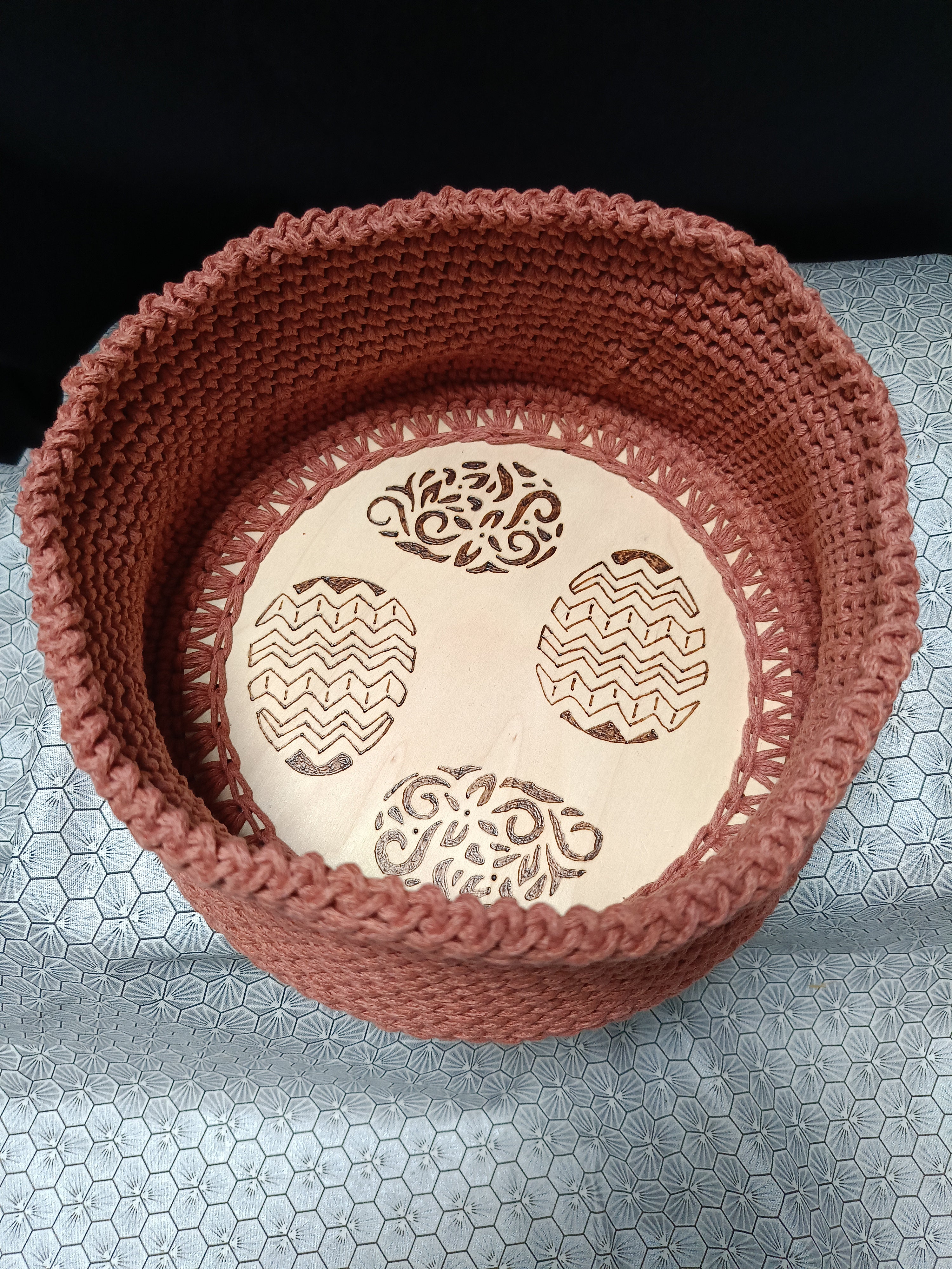 🆕 Panier Crochet Pâques 20 cm