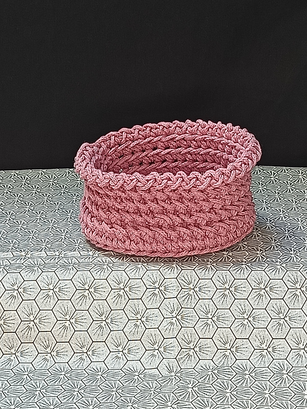 🆕 Panier en crochet – 12 cm × 6 cm – Fait main, plusieurs coloris