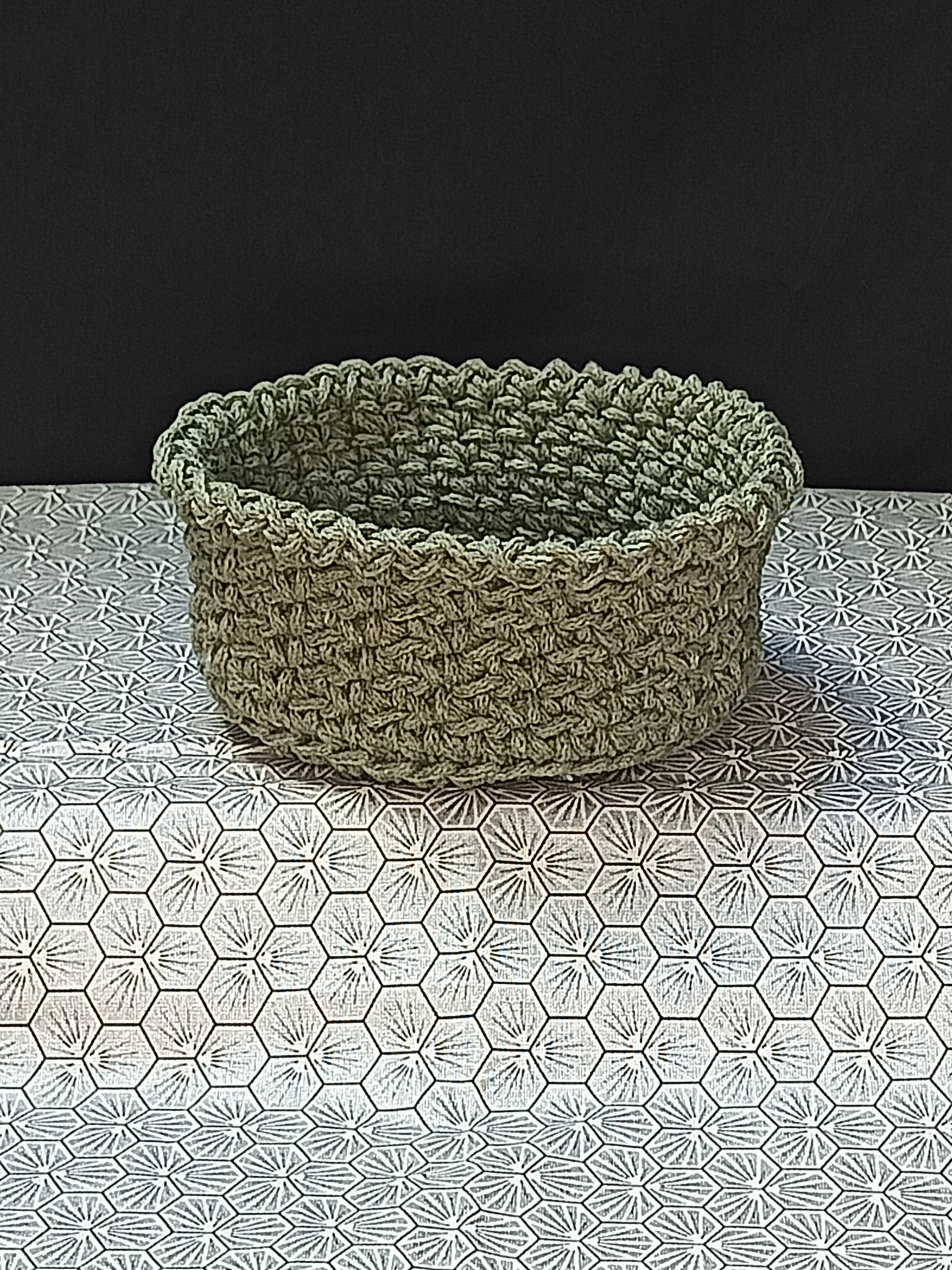 🆕 Panier en crochet – 12 cm × 6 cm – Fait main, plusieurs coloris