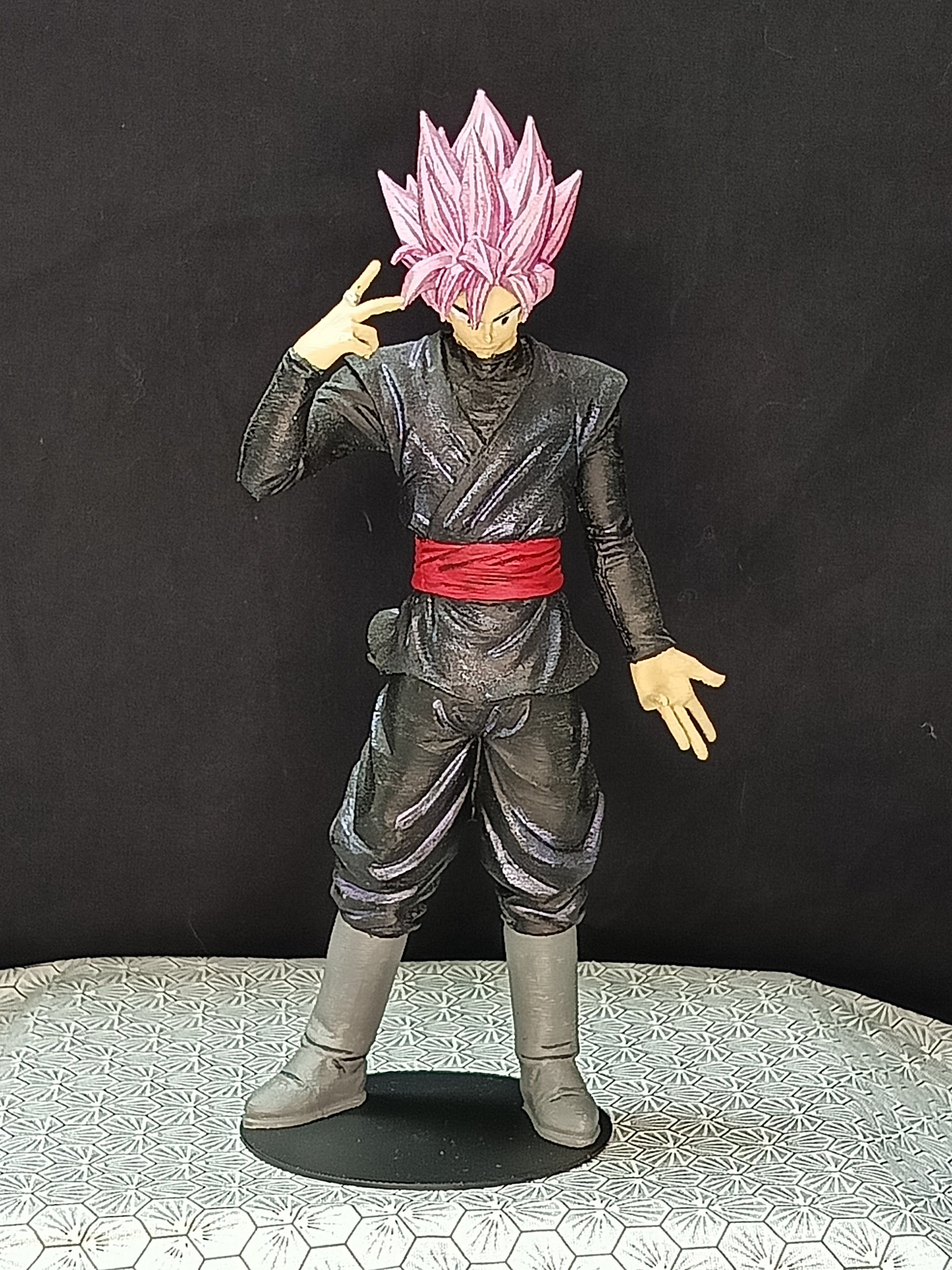 🆕 Figurine Goku Black Dragon Ball Z – Impression 3D Peinte Main 24 cm