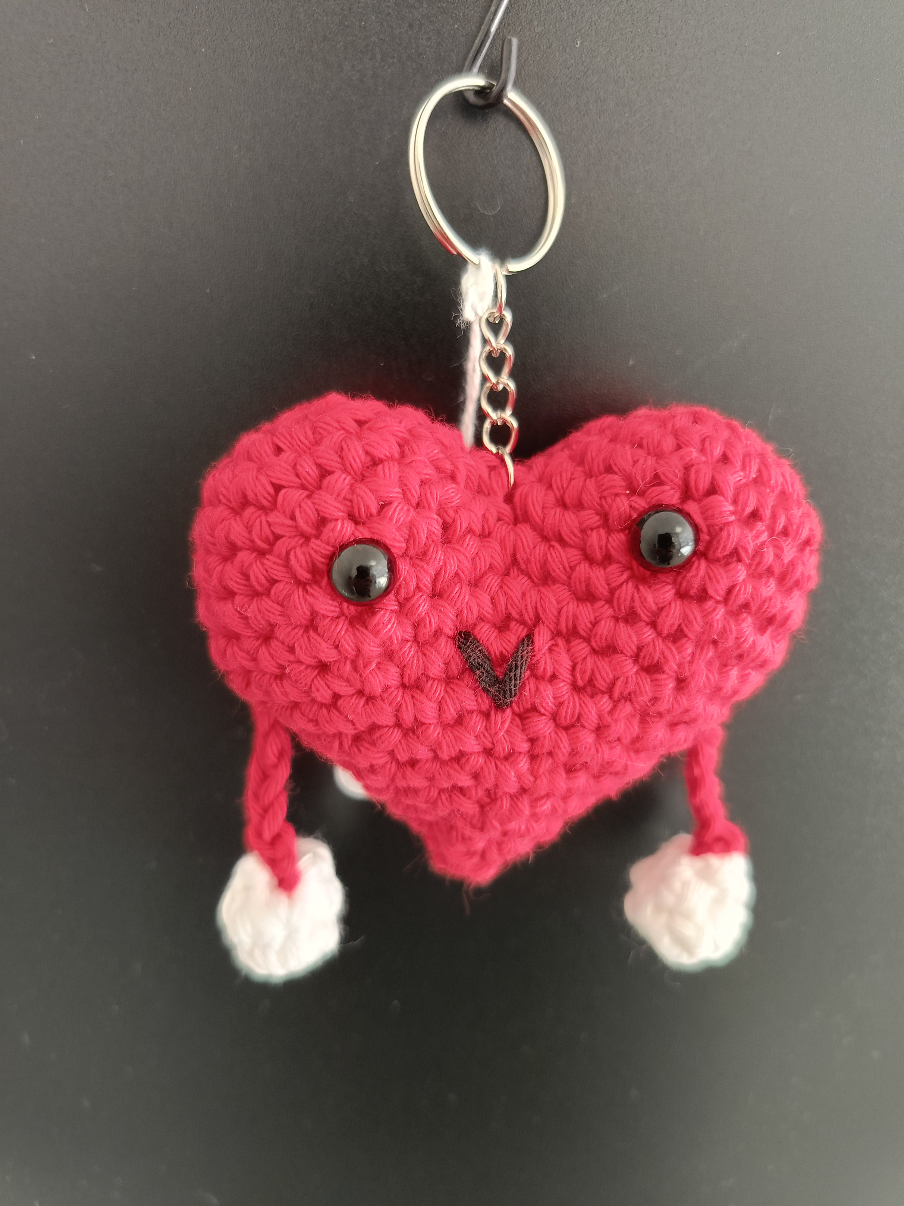 Porte-Clés Cœur en Crochet
